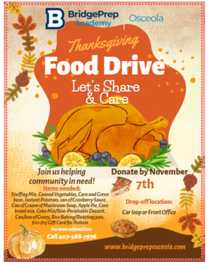  Holiday Food Drive – Donations Needed! 